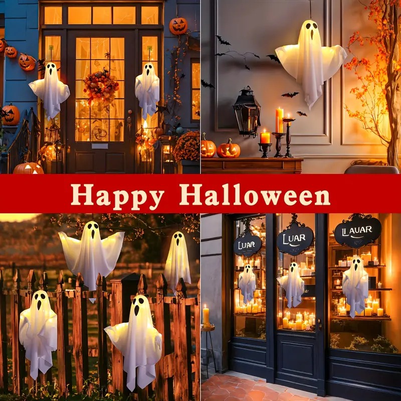 👻👻Halloween Decoration LED Glowing Ghost DIY Modeling Lights