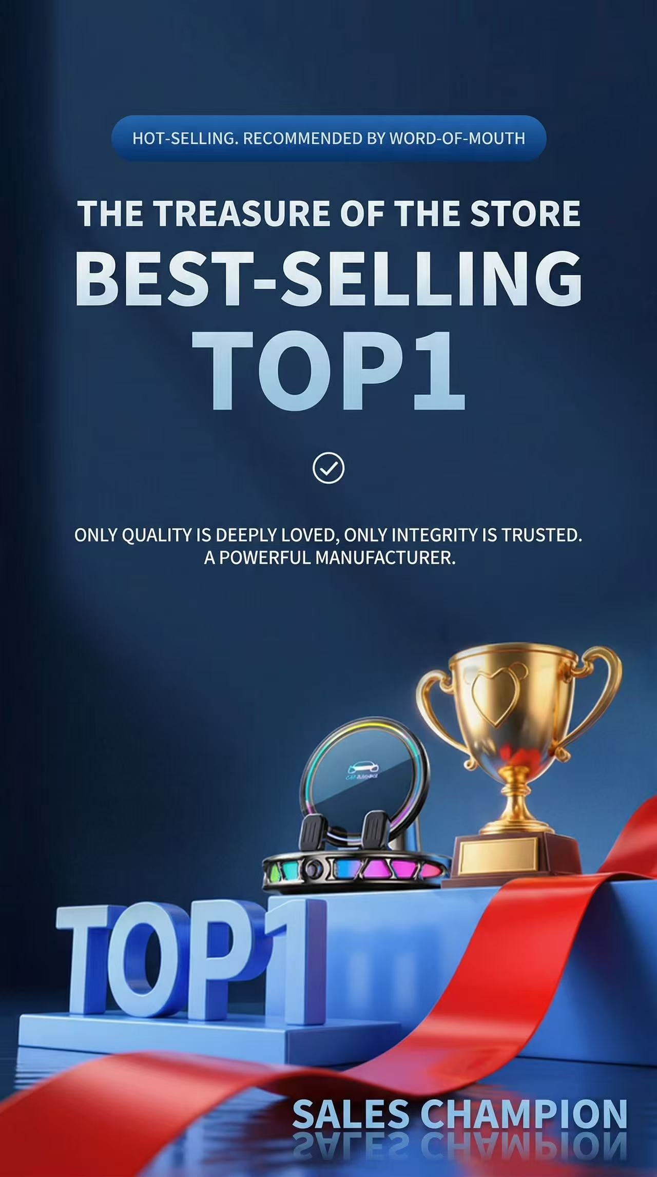 🚗 RGB Wireless Charging Car Phone Mount – Vacuum Suction & Ambient Light Edition