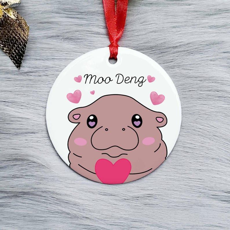 🦛Moo Deng Christmas Ornament🎄