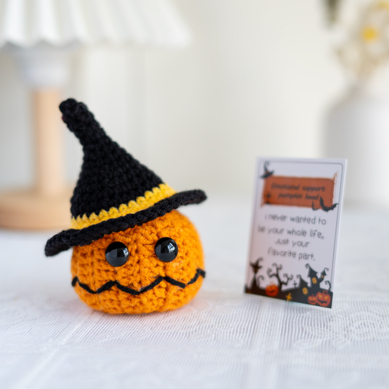 🎃Halloween Pumpkin Head Crochet Doll Ornament🎁