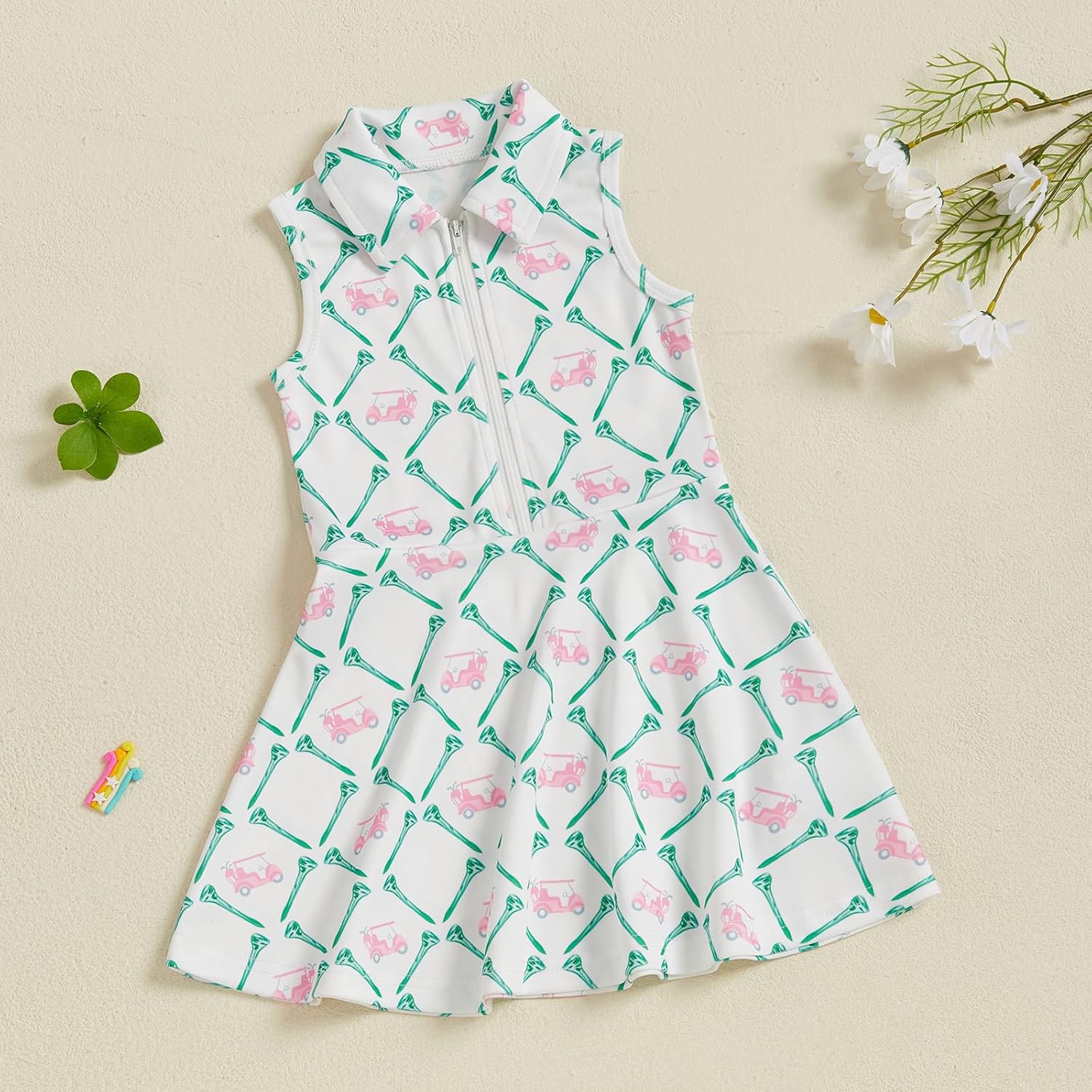 Toddler Girl Sleeveless Golf Dress