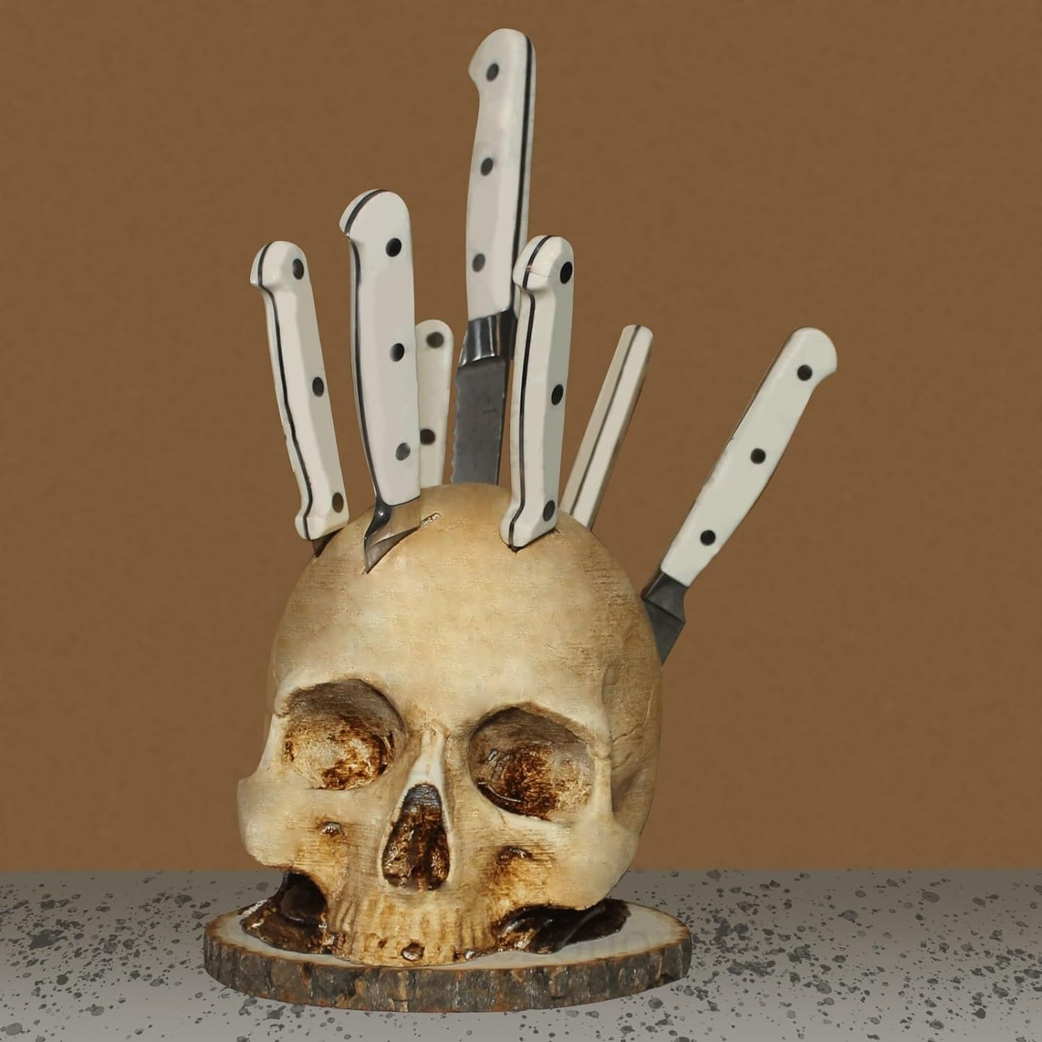 💀Skull Knife Holder for Kitchen Storage