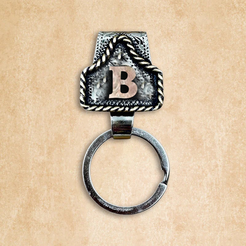 Vintage Letter Keychain