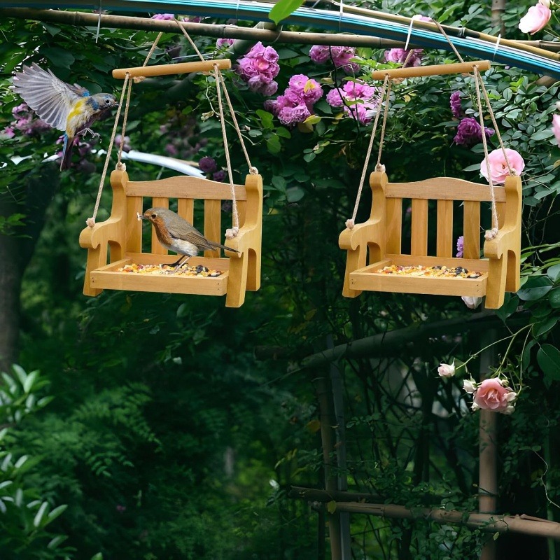 🔥Black Friday-🐦Swing Wild Bird Feeder Stand for Outside🌸