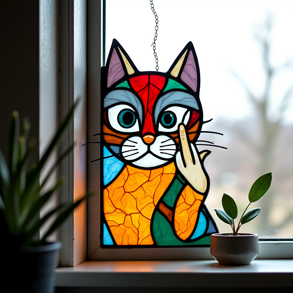 🤣Peek-a-Boo Middle Finger Cat