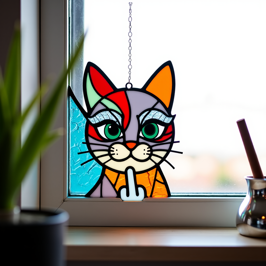 🤣Peek-a-Boo Middle Finger Cat