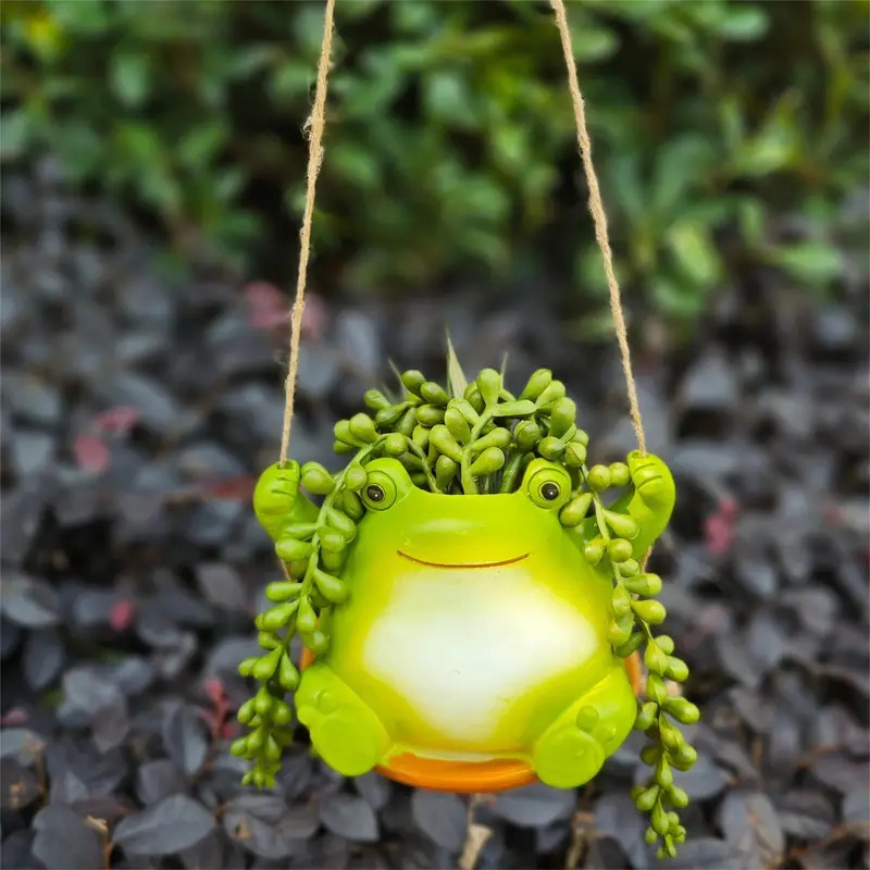 🐸CHARMING FROG-SHAPED HANGING PLANTER