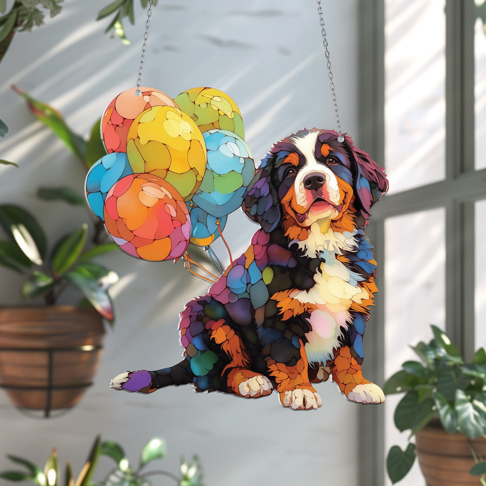 Cute Dog Window Hanging Gift