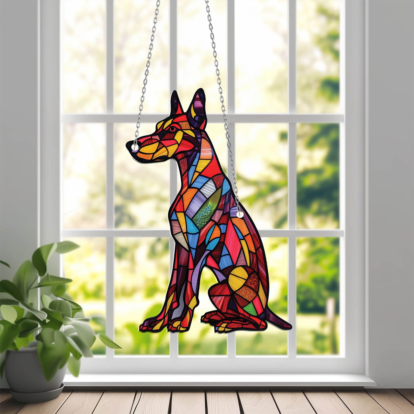 Cute Dog Window Hanging Gift