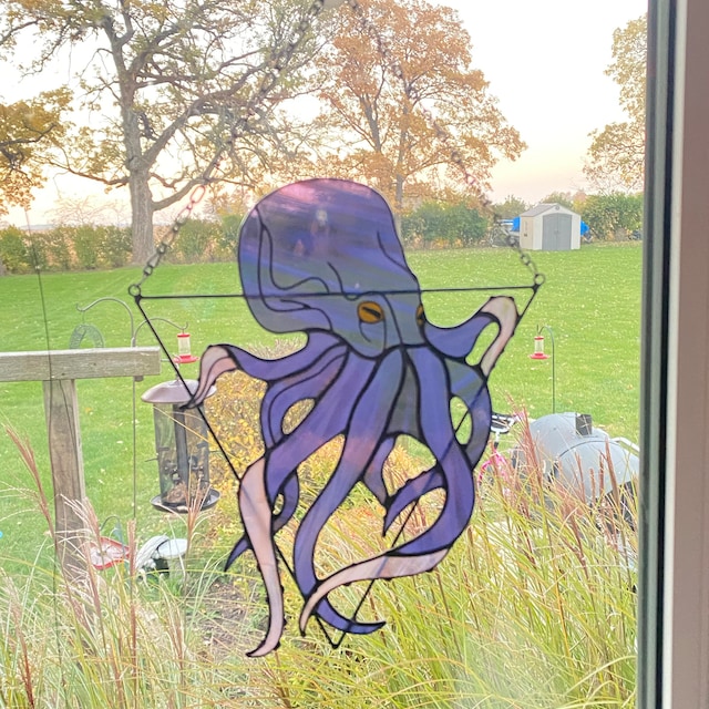 🐙Octopus Stained Suncatcher- Window Wall Hangings