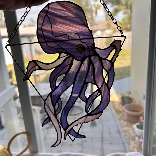 🐙Octopus Stained Suncatcher- Window Wall Hangings