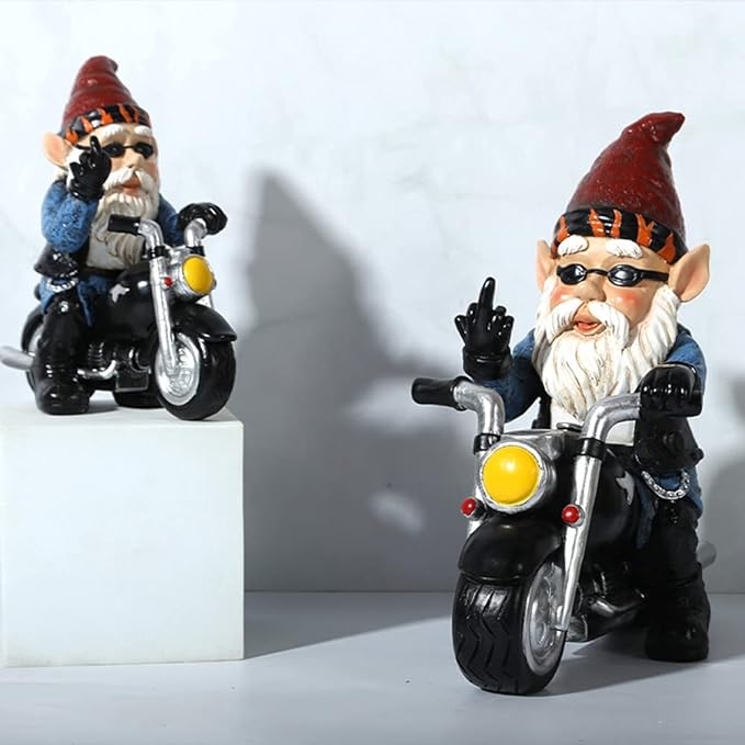 🔥BUY 2 FREE SHIPPING-Middle Finger Dwarf Motorcycle😂