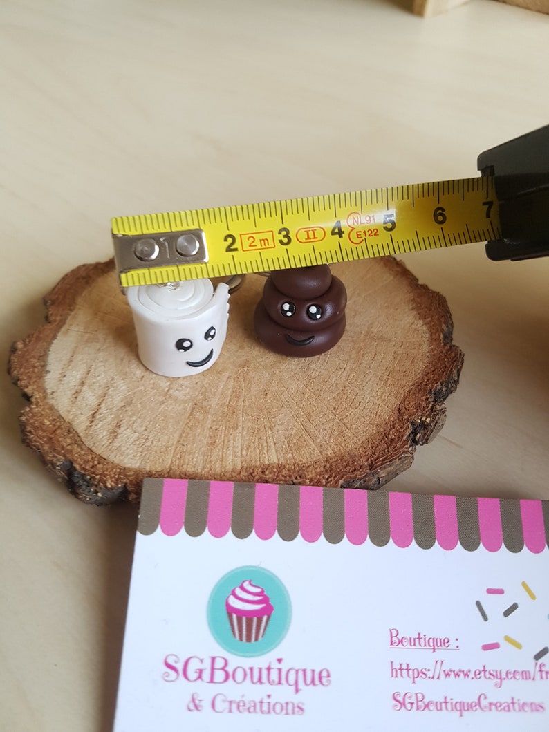 Set of two Keychains Poop & Toilet Paper to Share