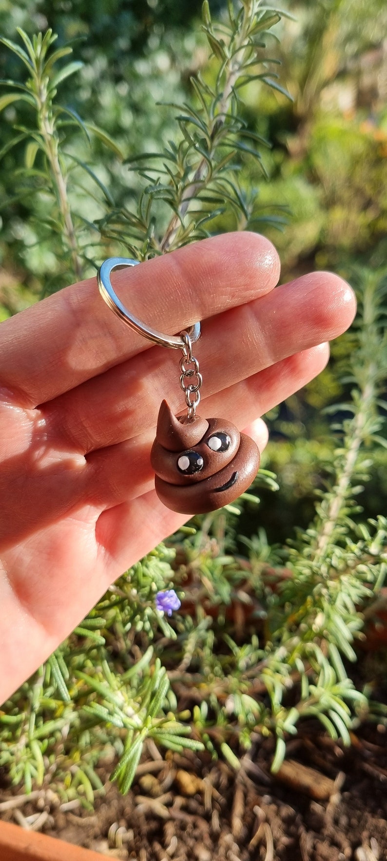 Set of two Keychains Poop & Toilet Paper to Share