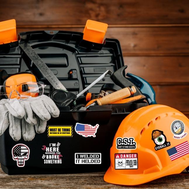 💖150 PCS Hard Hat Stickers Pack (DIRTY)