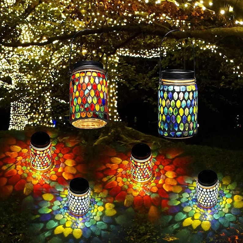 Solar Mosaic Waterproof Night Lanterns