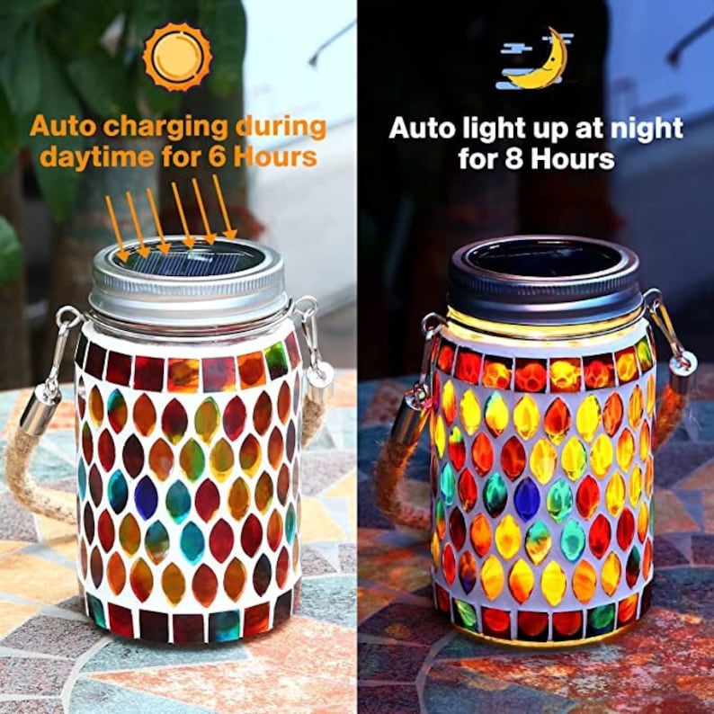 Solar Mosaic Waterproof Night Lanterns