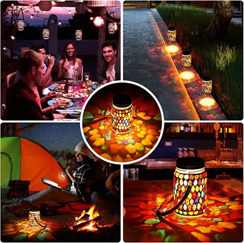 Solar Mosaic Waterproof Night Lanterns