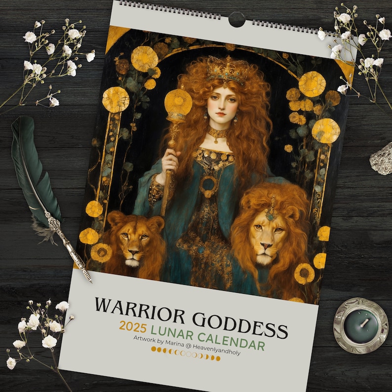 🌙Warrior Goddess 2025 Moon Phase Calendar