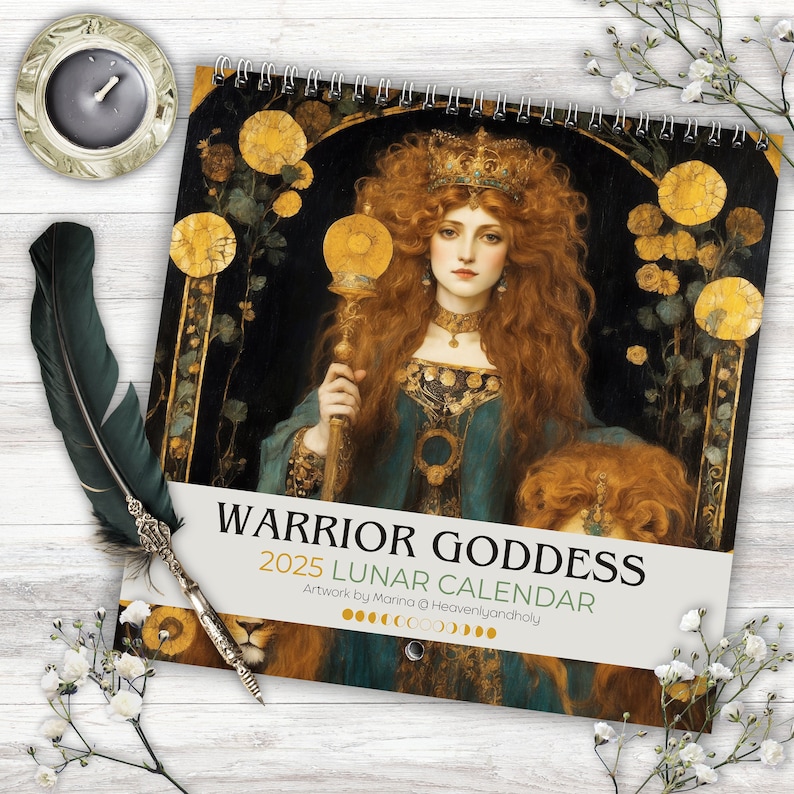 🌙Warrior Goddess 2025 Moon Phase Calendar