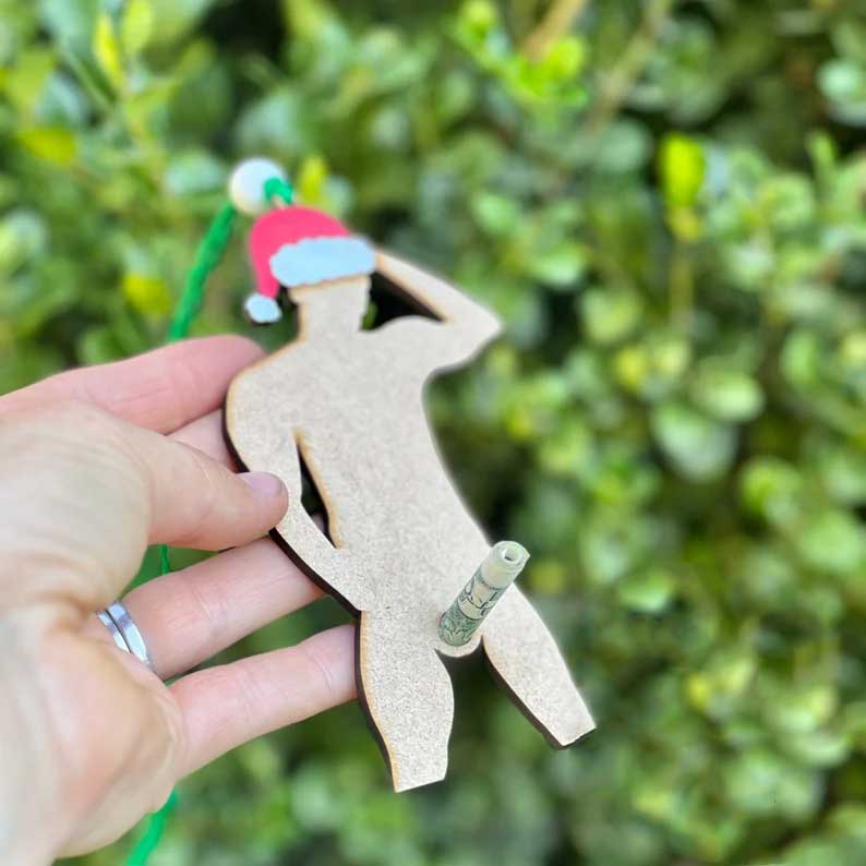 🔥Money Holder Stripper Ornament - Stay Off The Pole - Cash Gift Holder 🤣