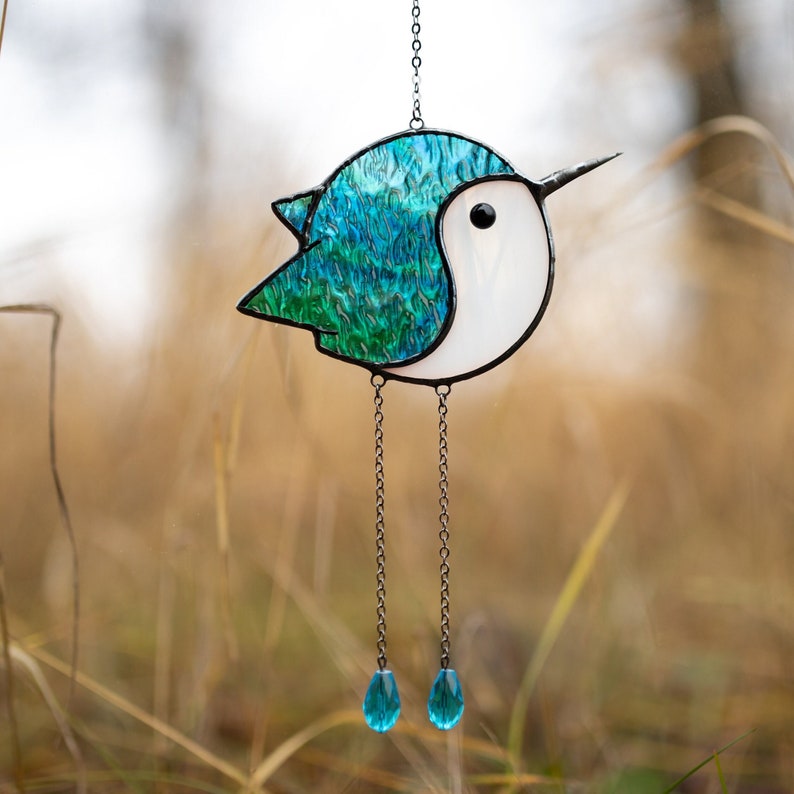 🌈Colorful hummingbird light pendant decoration🐦