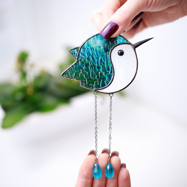🌈Colorful hummingbird light pendant decoration🐦