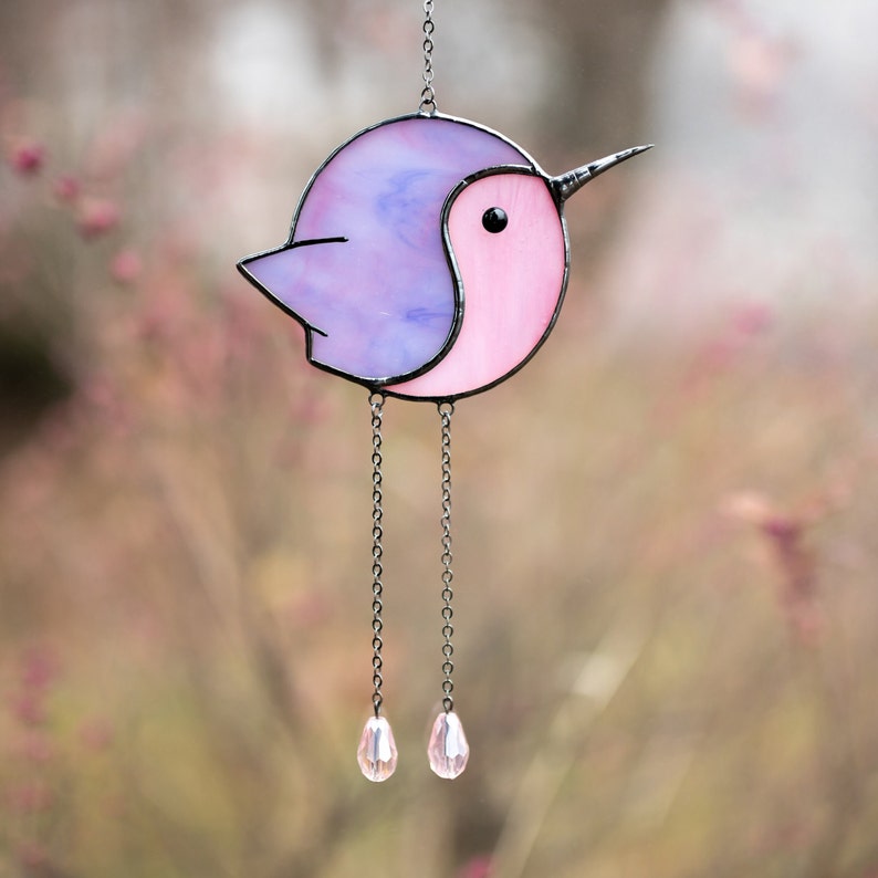 🌈Colorful hummingbird light pendant decoration🐦