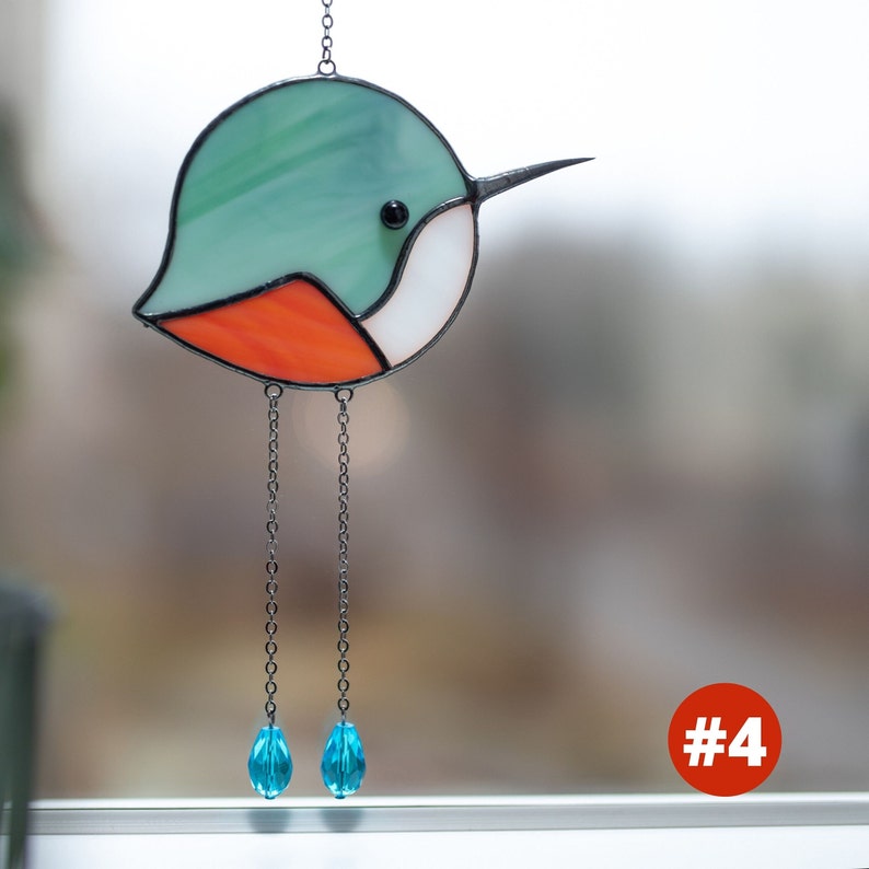 🌈Colorful hummingbird light pendant decoration🐦