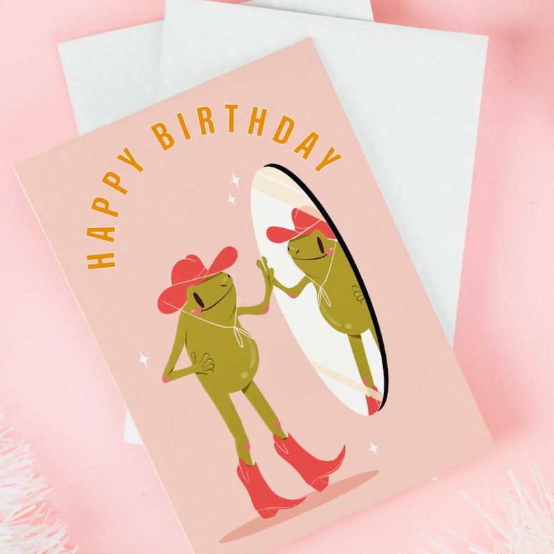 🐸Frog birthday greeting card