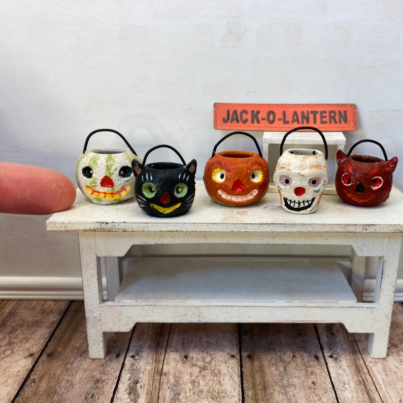 🎃Halloween candy bucket ornaments💀