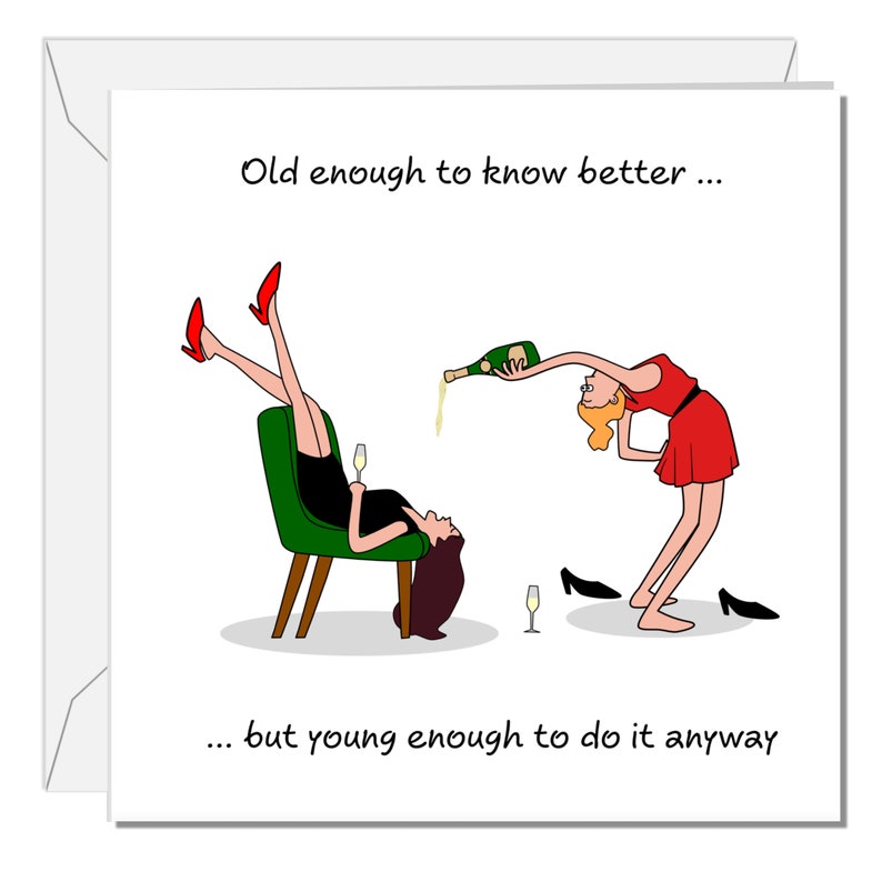 🤣Humorous party birthday greeting card