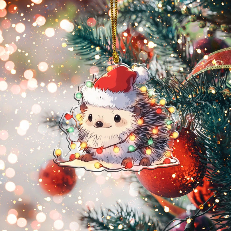 🎄Christmas hedgehog pendant🦔