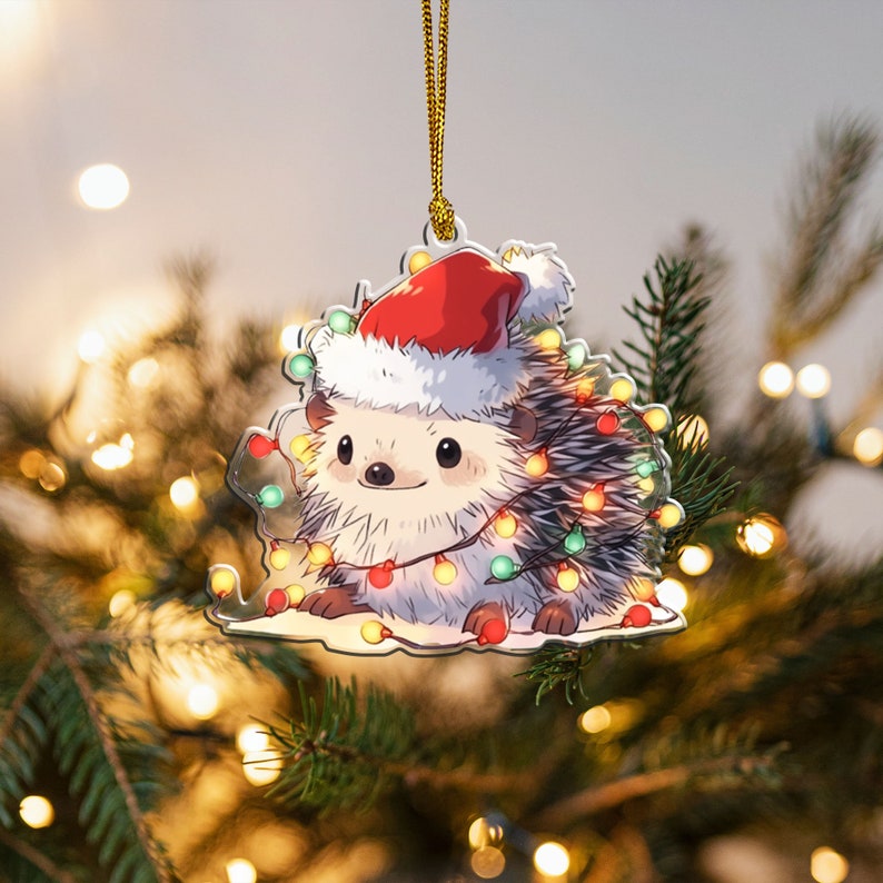 🎄Christmas hedgehog pendant🦔