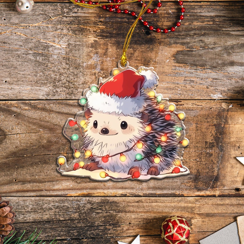 🎄Christmas hedgehog pendant🦔