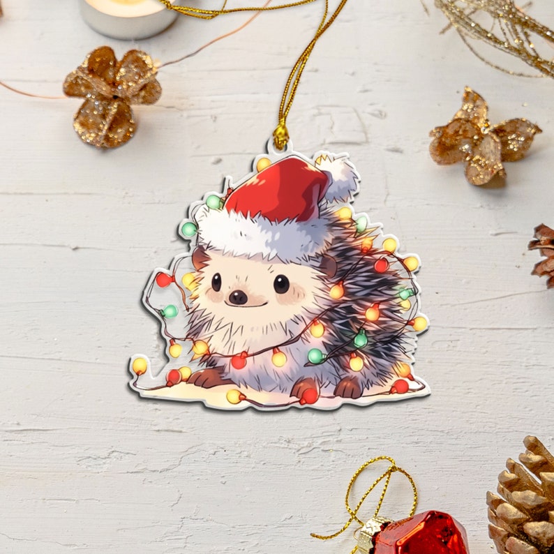 🎄Christmas hedgehog pendant🦔