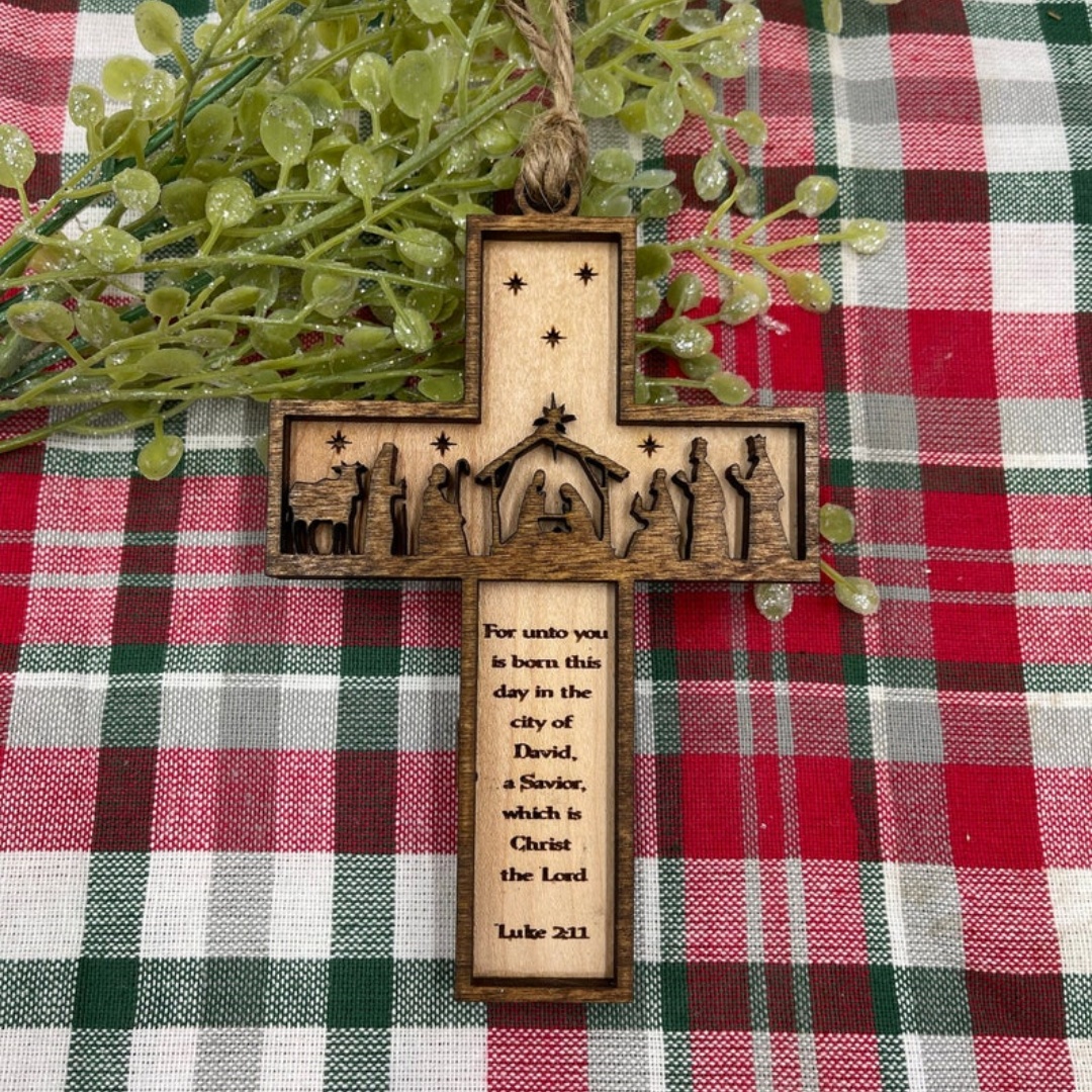 🎄Christmas Jesus Wooden Cross Decoration✝️