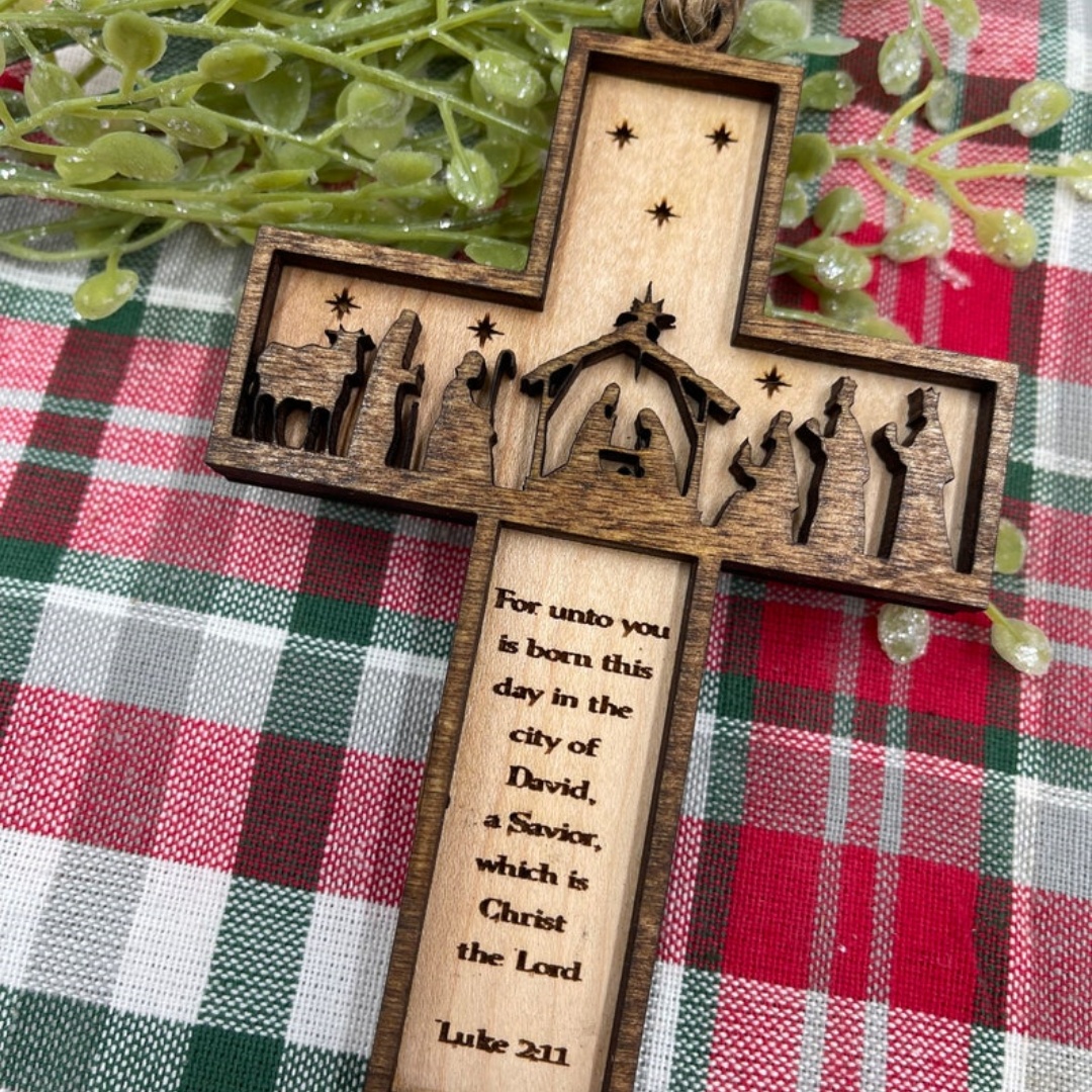 🎄Christmas Jesus Wooden Cross Decoration✝️