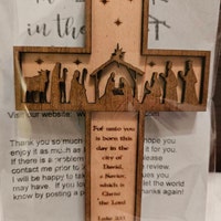 🎄Christmas Jesus Wooden Cross Decoration✝️