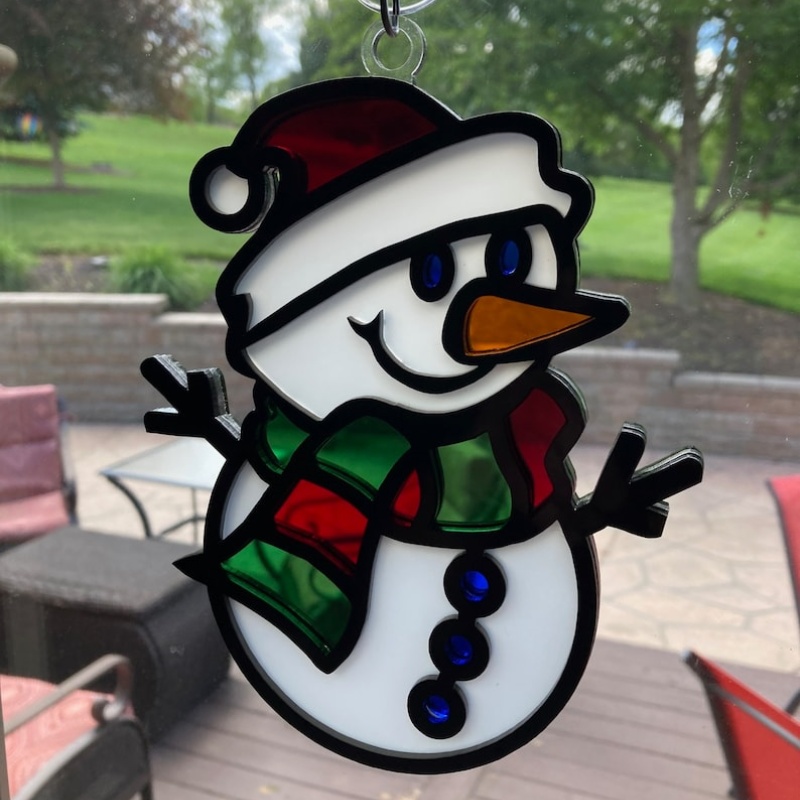 🎄 Early Christmas Sale 🎁Handcrafted Snowman Sun Catcher⛄