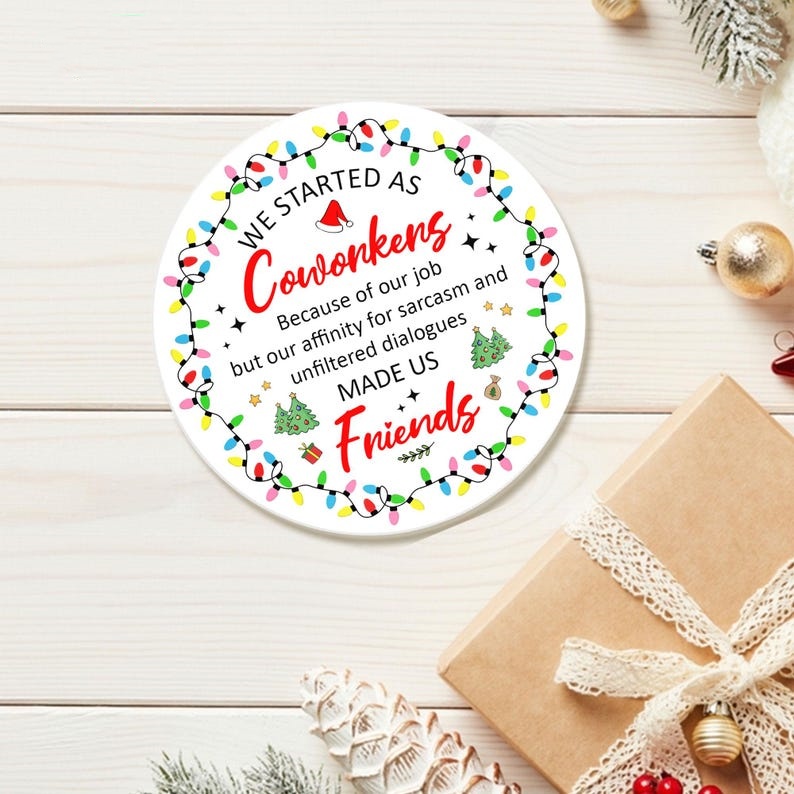 🔥CHRISTMAS PRE-SALE 50% OFF🎁Coworker CHRISTMAS ROUND ORNAMENT