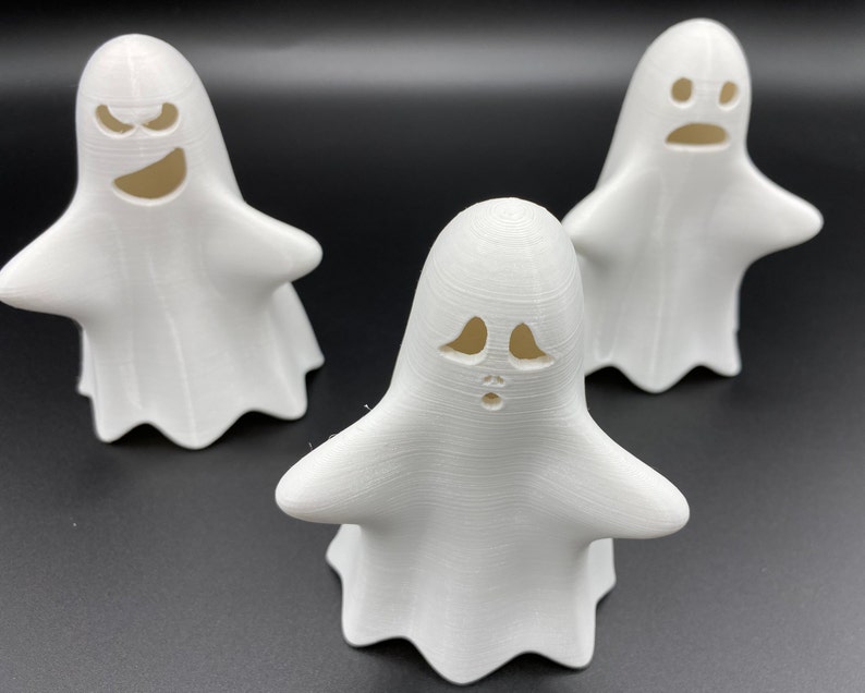 Spooky Ghosts Flickering LED Candle (3PSC)