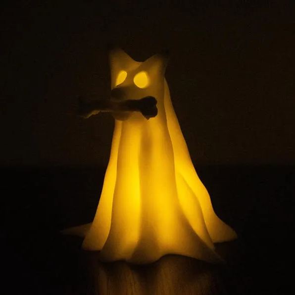 Ghost Dogs with LED Tea Lights