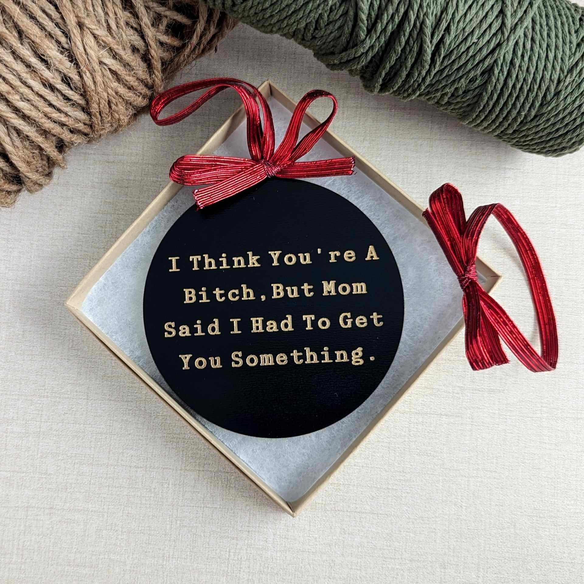 😈Dark Humor Sibling Christmas Ornament