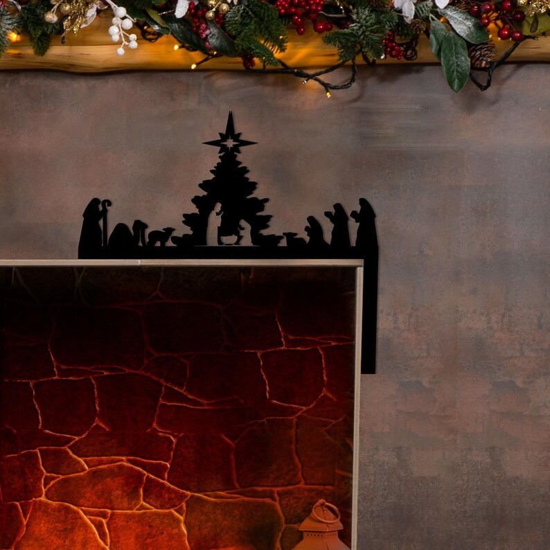 🌲2024 Christmas Gift 50% Off--Metal Nativity Scene Door Topper