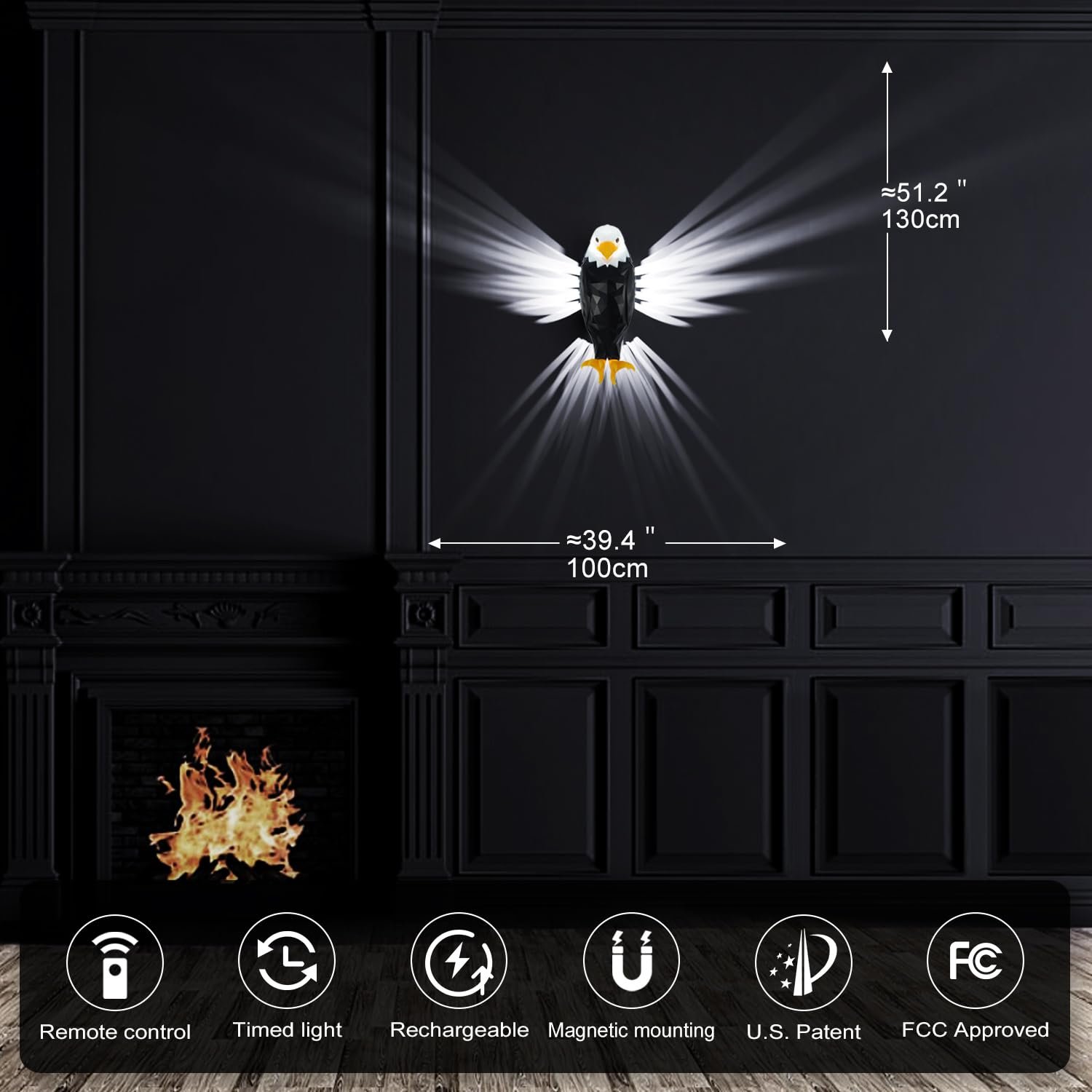 🎅Bald Eagle Wall Light with Remote Control