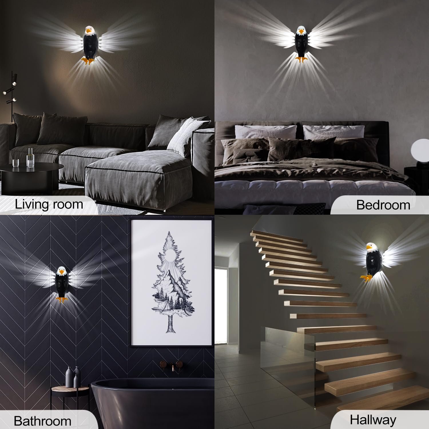 🎅Bald Eagle Wall Light with Remote Control
