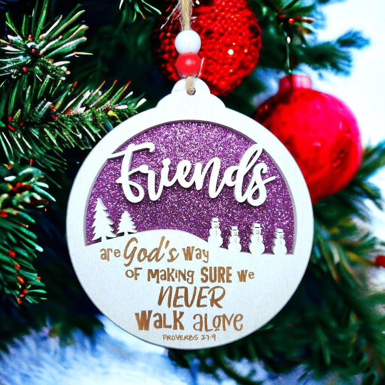 Friends Christmas Ornament, Christmas Gift for Friends