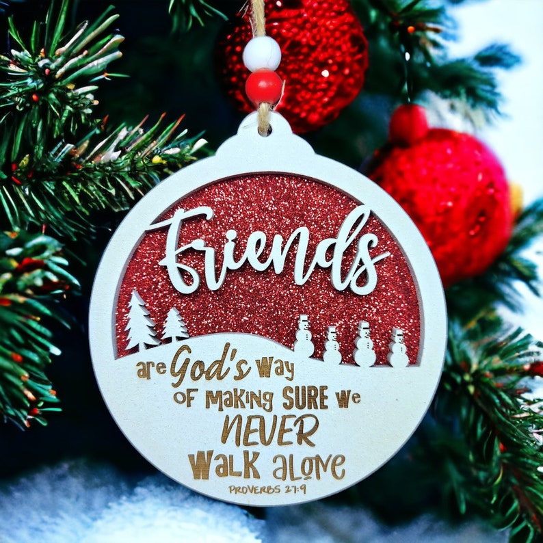 Friends Christmas Ornament, Christmas Gift for Friends