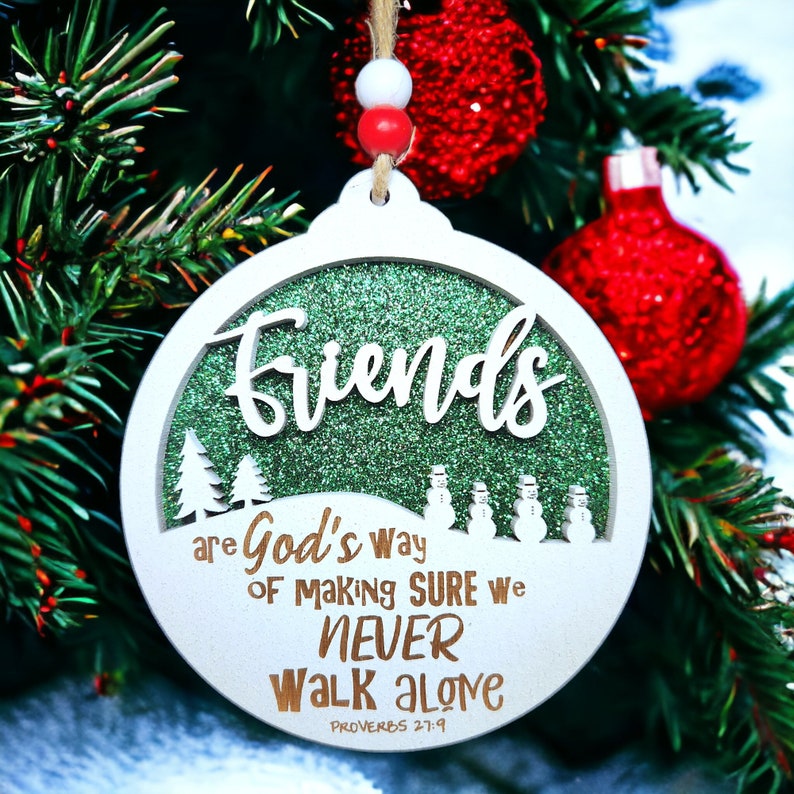 Friends Christmas Ornament, Christmas Gift for Friends